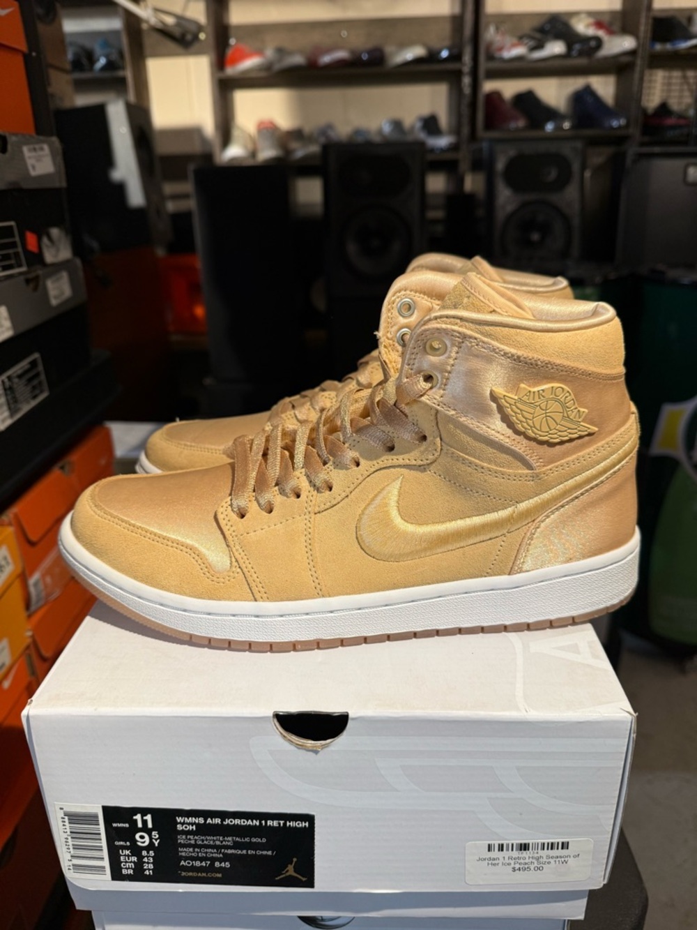 Nike Air Jordan 1 High OG - Metallic Gold/Tan KITH CLOT ATMOS UNION FRAGMENT ALD